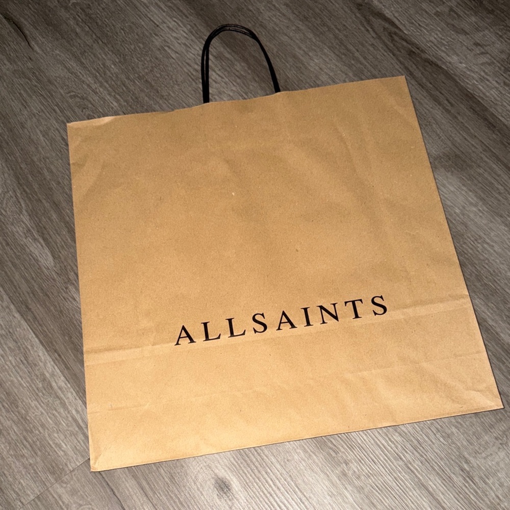 AllSaints Brown Paper Shopping Bag